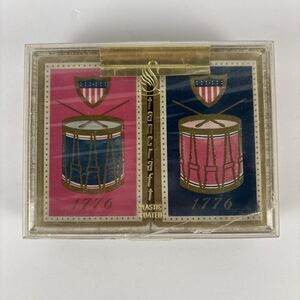 Tancraft Plastic Coated Playing Cards Early Americana Sealed Double Decks